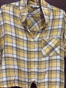Plaid Tie-Front Top