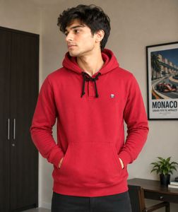 John Players Men's Red Hoodie