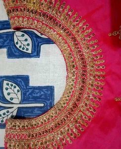 Designer Embroidered Pink Blouse