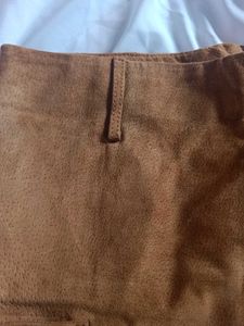 Velvet Leather Skirt
