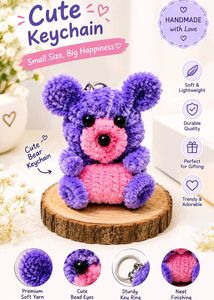 Cute Teddy Bear Keychain