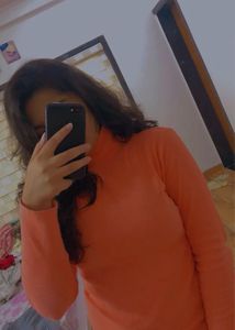 Coral peach Long Sleeve Top