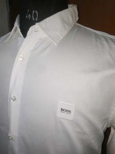 BOSS White Long Sleeve Shirt
