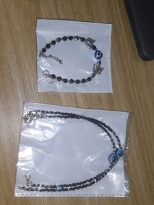 EVIL EYE ANKLETS WITH BRACELET