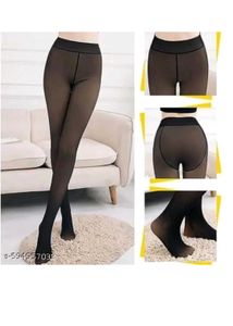 Woman fleece thermal tights pant