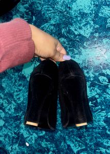 Black Velvet Heels