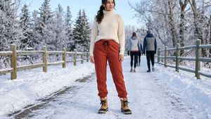 Rust Red Cotton Joggers – Unisex | Lightly Used