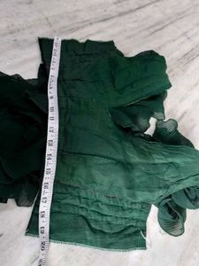 Elegant Green Pleated Ethnic Skirt with top