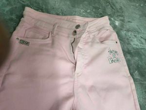 bell bottoms baby pink jeans
