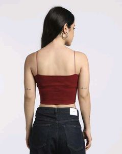 Zara Ribbed Cropped Cami Top