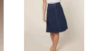 Classic Dark Wash Denim Skirt