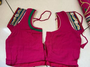 Embroidered Pink Saree