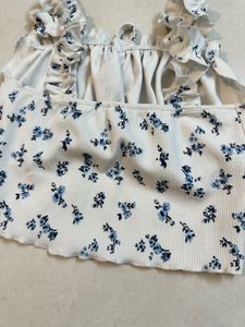 Cute Floral Crop Top