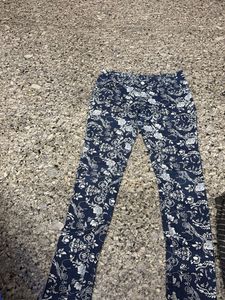 Blue Floral Print Skinny Jeans