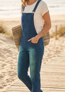 Denim Polka Dot Dungaree