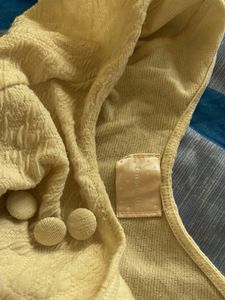 Cream Textured Mini Dress