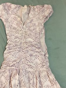 Zara Women's Schiffili embroidered lavender Dress