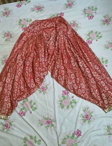 Elegant Gold &amp; Red Kurta Set