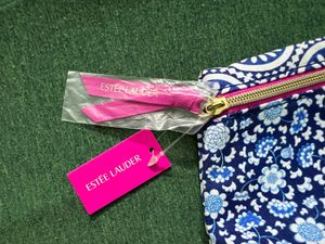 Estee Lauder Cosmetic Bag - Blue Floral