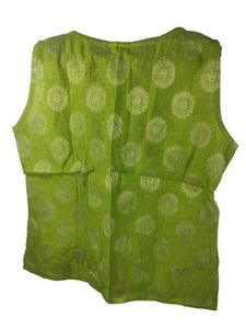 Globus Green Printed Sleeveless Top