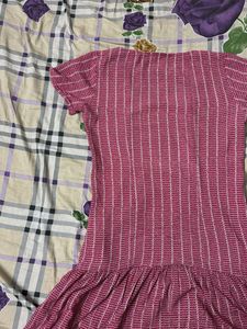 Chic Pink Striped Dress