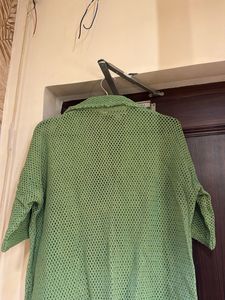 Green Knit Shirt &amp; Shorts Co-ord