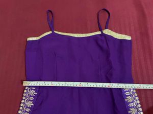 Elegant Purple suit set with Embroidery