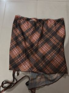 Plaid Crop Top &amp; Maxi Skirt Set