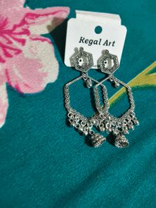 Regal Art Silver Jhumka Earrings