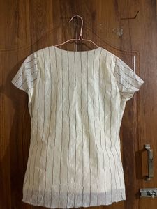 Stylish Striped Blouse with Sequins