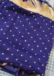 Elegant Blue Saree 2