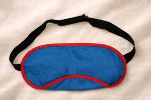Soft Blue Sleep Eye Mask with Adjustable Strap