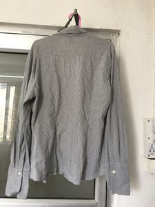 H&amp;M Grey Strips Ladies Shirt