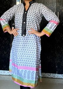Printed Ethnic Cotton Kurti For Women