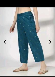 Stylish Blue Palazzos with Print