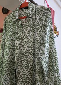 Zara Printed Button-Down Shirt