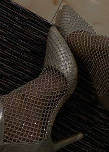 Elegant Silver Pointy Heels
