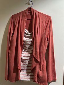Top Coral Striped