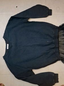 black tshirt with skirt attached