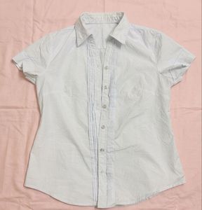 Blue &amp; White Striped Button-Up Shirt