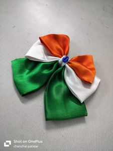 Indian Flag Bow Hair Clip