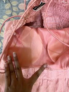 Pink Tiered Mini Dress