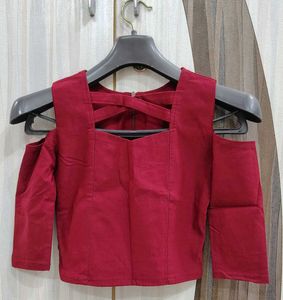Marron Crop Top