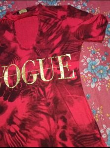 Vogue T-Shirt and Striped Top