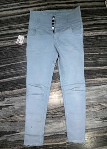 High Waisted Light Blue Jeans
