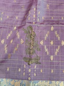 pure Kanchi pattu saree Elegant Lavender Sare