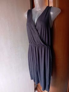 Chic Blue Wrap Dress