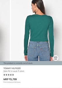Tommy Hilfiger Teal Long Sleeve Tee