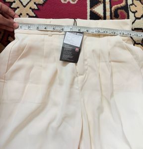 Cream Wide Leg Pants