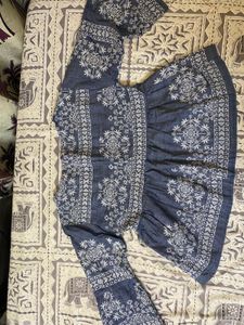 Boho Embroidered Peplum Top